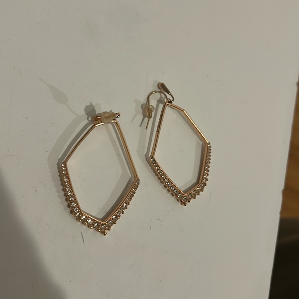 Kendra Scott Rose Gold statement hoops